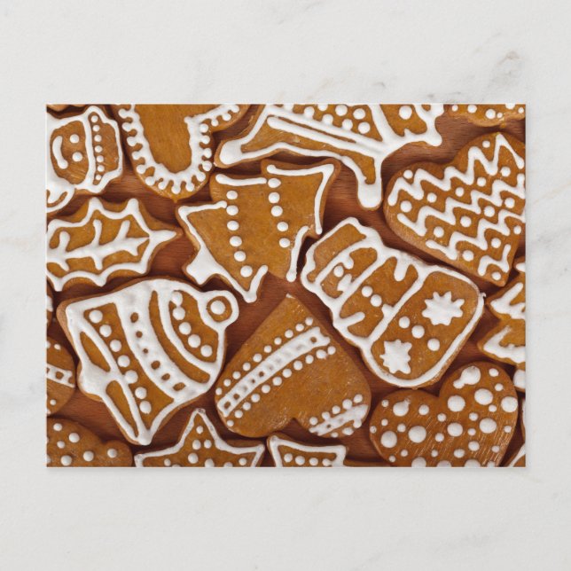 Cartão Postal De Festividades Biscoitos Natal de Natal (Frente)
