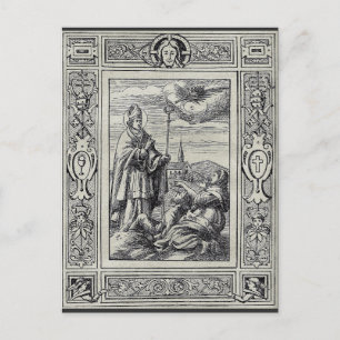 Cartão Postal De Festividades Bispo Namorados santo de Terni