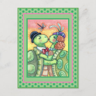 CARTÃO POSTAL DE FESTIVIDADES BISSING TURTLE SWEETHEARTHEARS, NAMORADOS DE TARP