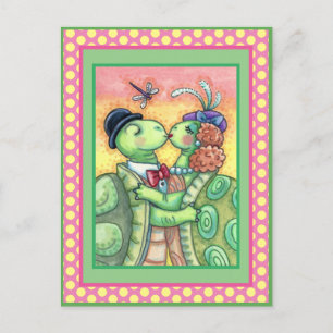CARTÃO POSTAL DE FESTIVIDADES BISSING TURTLE SWEETHEARTHEARS, NAMORADOS DE TARP