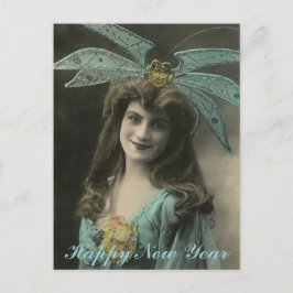 Cartão Postal De Festividades Bizarre Hat Novo Deseja