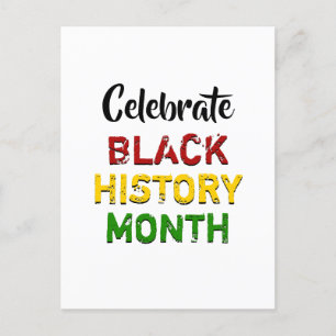 Cartão Postal De Festividades BLACK HISTORY MONTH Custom Text