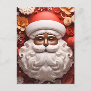 Cartão Postal De Festividades Black Santa Claus King Christmas Melanin Xmas