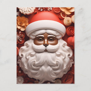 Cartão Postal De Festividades Black Santa Claus Melanin Kris Kringle Xmas Bruh