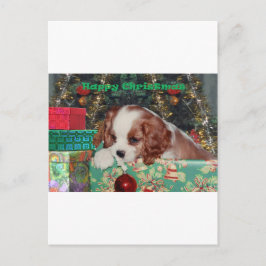 Cartão Postal De Festividades Blenheim Christmas Puppy