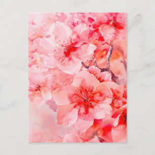 Cartão Postal De Festividades Bliss do Flor de Cereja da Aquarela