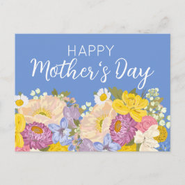 Cartão Postal De Festividades Blogues Florais de Dia de as mães Felizes