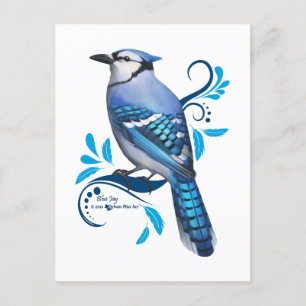 Cartão Postal De Festividades Blue Jay