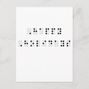 Cartão Postal De Festividades Boas festas em Braille