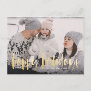 Cartão Postal De Festividades Boas festas foto de família da árvore de Natal de