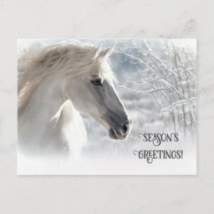 Cartão Postal De Festividades Boas-vindas aos Cavalos de Natal