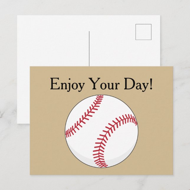 Cartão Postal De Festividades Bola de Baseball Personalizar (Frente/Verso)