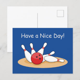 Cartão Postal De Festividades Bola de boliche Escórias Personalizar