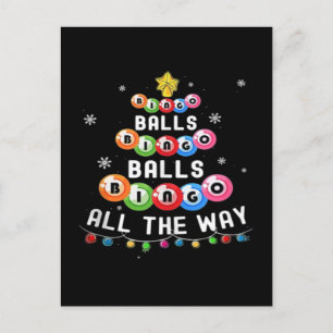 Cartão Postal De Festividades Bolas de Bingo Bingo Até o Fim 