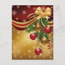 Cartão Postal De Festividades Bolas de Natal