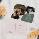 Cartão Postal De Festividades Bolinhas Verde Natal Três Foto<br><div class="desc">Esta bolinhas verde de Natal três cartões postais de Natal é perfeita para o seu cartões de natal moderno inspirado na fazenda da boêmia. A típica fonte rústica, mas delicada, desenhada à mão dá-lhe um aspecto viscoso e úmido enquanto a mantém bonita e simples. As bolinhas vêm em tons de...</div>