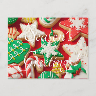 Cartão Postal De Festividades bolinhos de Natal glaçados