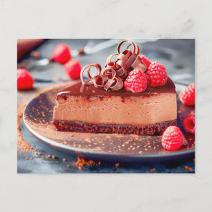 Cartão Postal De Festividades Bolo de queijo cremoso infundido com chocolate dec