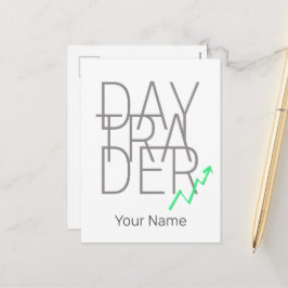 Cartão Postal De Festividades Bolsa de Valores do Dia Trader e Cryptocurrency