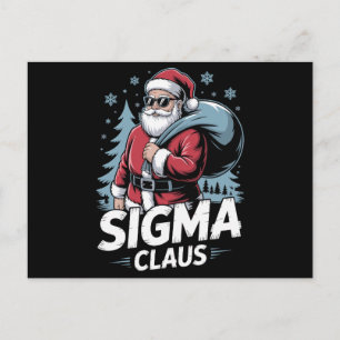 Cartão Postal De Festividades Bolsa Óculos de sol do Papai Noel Sigma Claus Nata