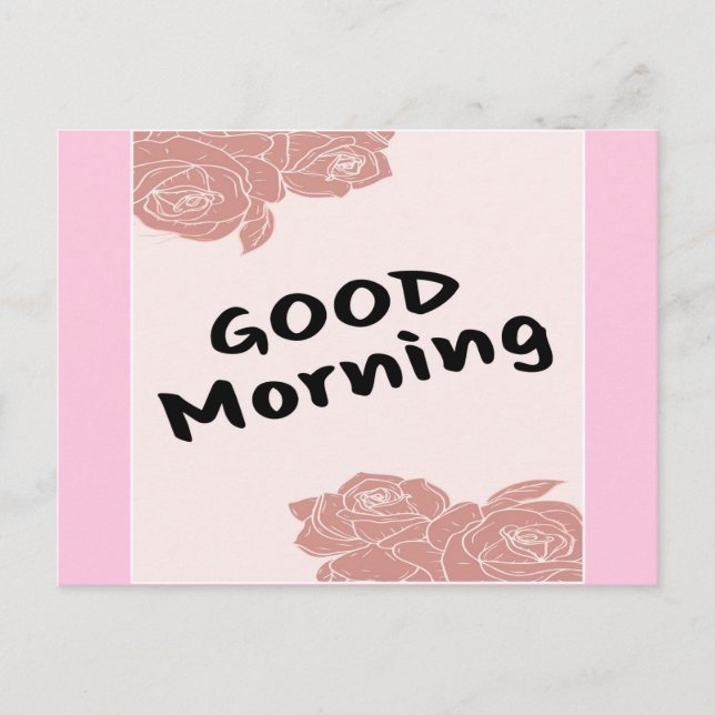 Cartão Postal De Festividades Bom dia (Frente)