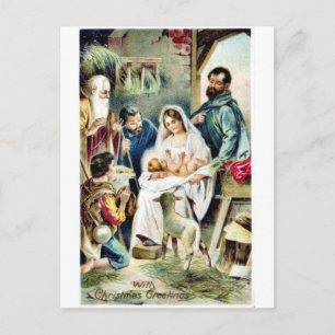 Cartão Postal De Festividades Bom e velho Natal