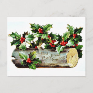 Cartão Postal De Festividades Bom e velho Natal