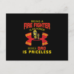 Cartão Postal De Festividades Bombeiro - Sendo Um Pai De Bombeiro