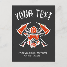 Cartão Postal De Festividades Bombeiros. Bombeiros. Modelo.