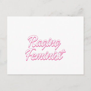 Cartão Postal De Festividades Boneca Feminista Furiosa