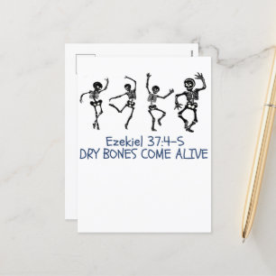 Cartão Postal De Festividades Bones Secos Vêm Vivos, Funny Christian Halloween