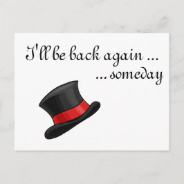 Cartão Postal De Festividades Bonito derreteu o velho chapéu de seda Snowman