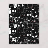 Bonito Espantalho de Halloween Preto e Branco Anim