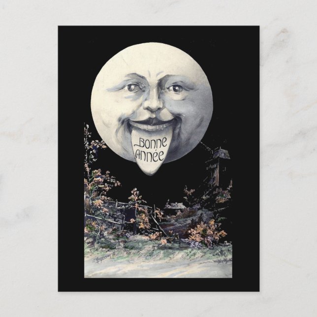 Cartão Postal De Festividades Bonne Annee - Feliz ano novo (Frente)