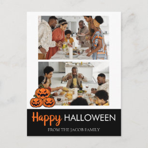 Cartão Postal De Festividades Boo bompkin jack-o-lanterno Halloween Duas Foto