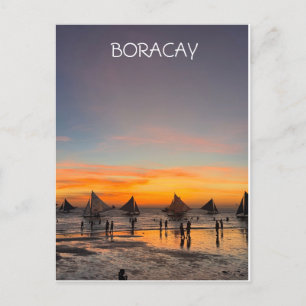 Cartão Postal De Festividades Boracay Postard Sunset