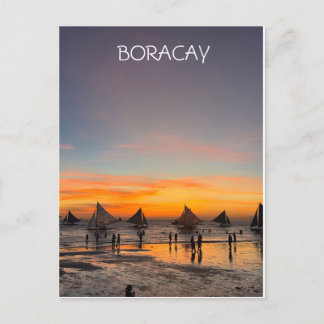 Cartão Postal De Festividades Boracay Postard Sunset