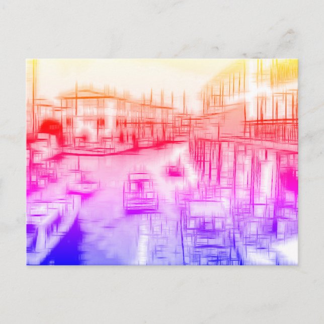 Cartão Postal De Festividades Bota o efeito digital do estilo "impressão" (Frente)