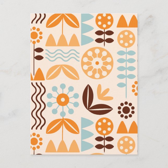 Cartão Postal De Festividades Botânica minimalista (Frente)