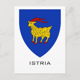 Cartão Postal De Festividades Brasão de Armas da Legado Adriático da Ístria