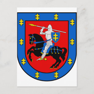 Cartão Postal De Festividades Brasão de Armas do Condado de Vilnius