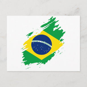 Cartão Postal De Festividades Brasil: Bandeira do Orgulho Nacional