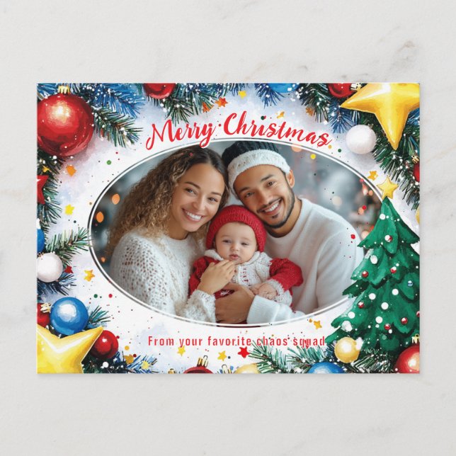 Cartão Postal De Festividades Brilho da estação (Frente)