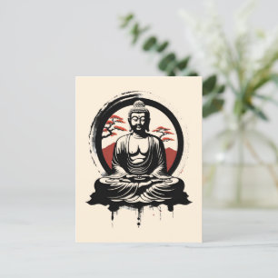 Cartão Postal De Festividades Buda Zen Japonês