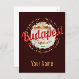 Cartão Postal De Festividades Budapest Design Hungria Vintage Parlamento