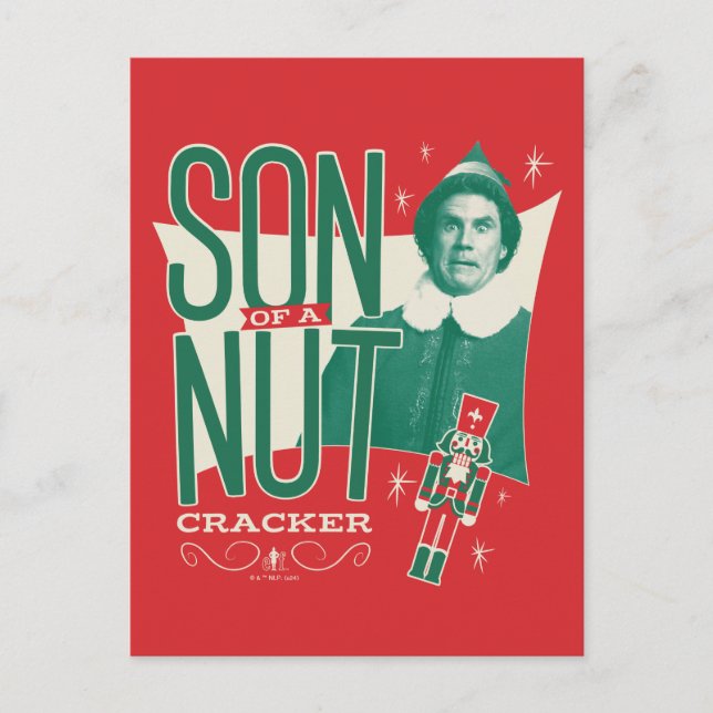 Cartão Postal De Festividades Buddy, o Filho do Elf de um Noz-Cracker (Frente)