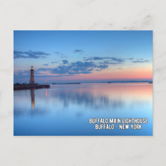 Cartão Postal De Festividades Buffalo Main Lighthouse Buffalo - Carro Postal de 