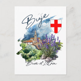 Cartão Postal De Festividades Buje Croatia