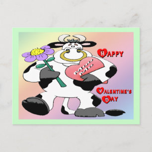 Cartão Postal De Festividades Bull dia de os namorados