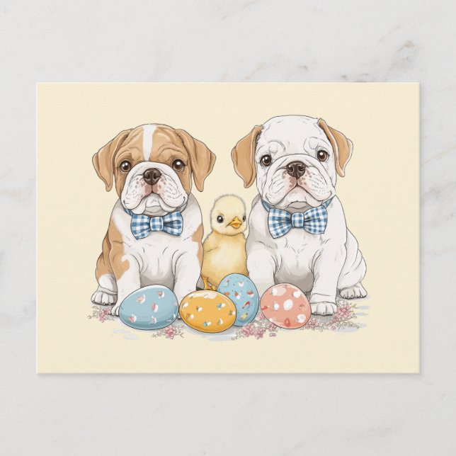 Cartão Postal De Festividades Bullets Ingleses da páscoa (Frente)
